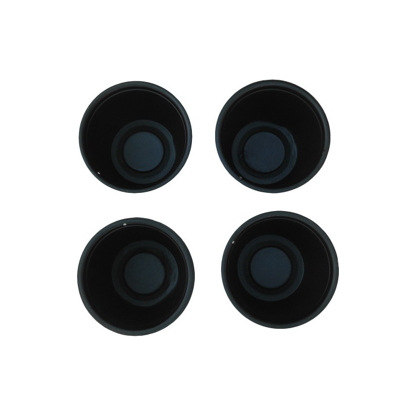 Calota Copinho Preta para Roda Ferro Mangels 11cm Furo Central F-1000 F-100 Jogo