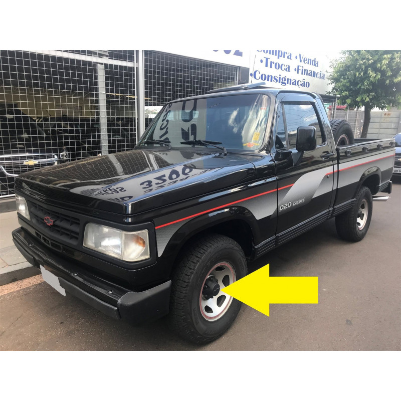 Calota da Roda de Ferro D-20 Silverado Preta Reprodução