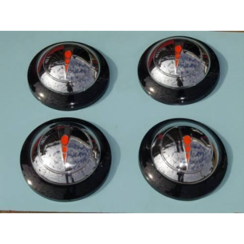 Calota estilo Ford 1937 e Hot Rods p/ encaixe em roda Galaxie Landau - Jogo