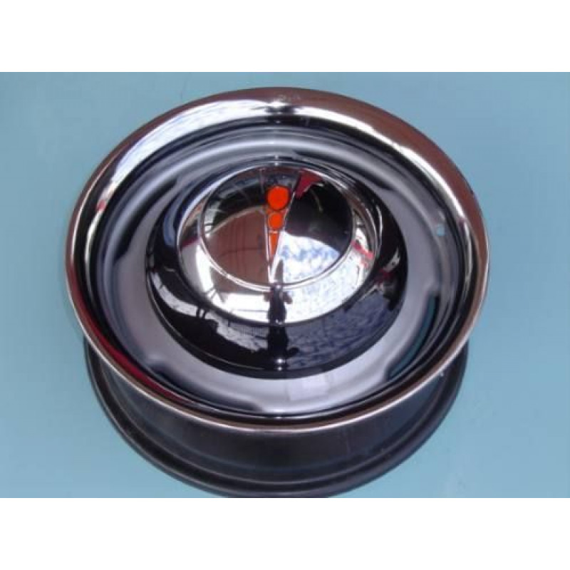 Calota estilo Ford 1937 e Hot Rods p/ encaixe em roda Galaxie Landau - Jogo