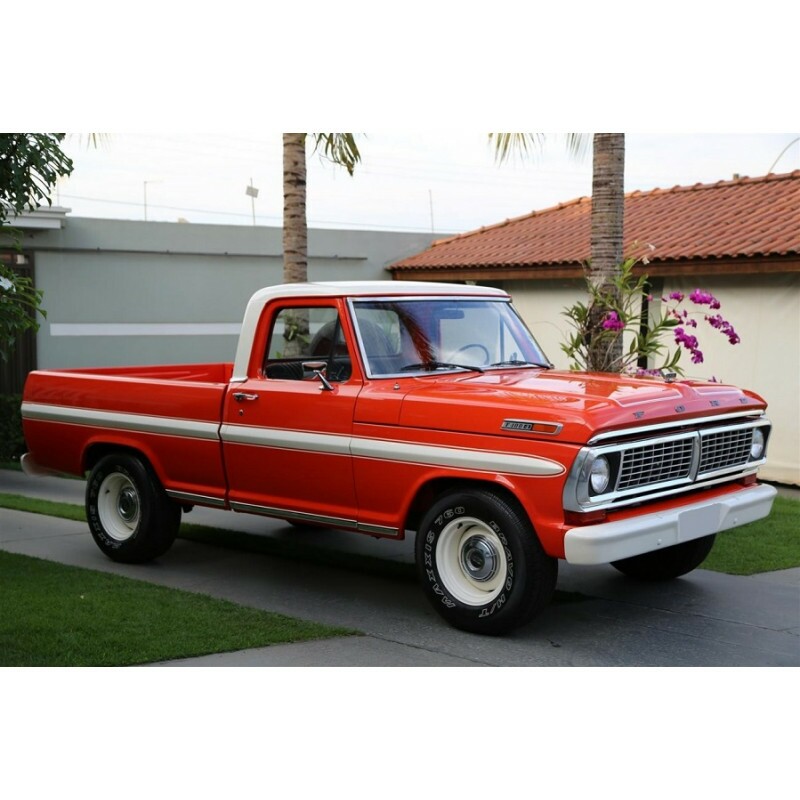 Calota Ford F-100 F-1000 1972 a 1985 Cromada Pintada Nova - Jogo