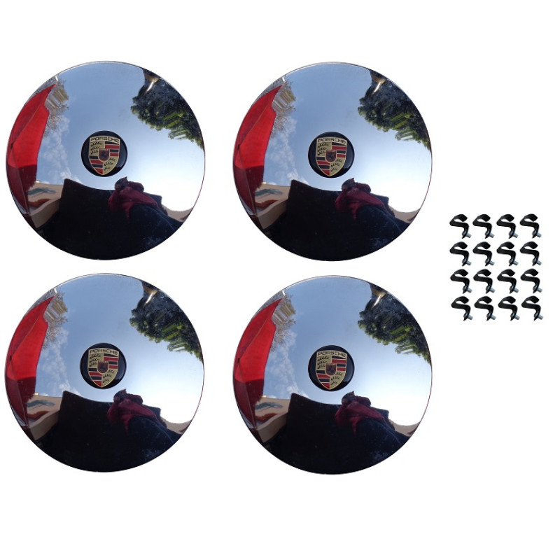 Calota Speed Mexicana Lisa Roda Brasilia Aro 14 Emblema Porsche - Jogo