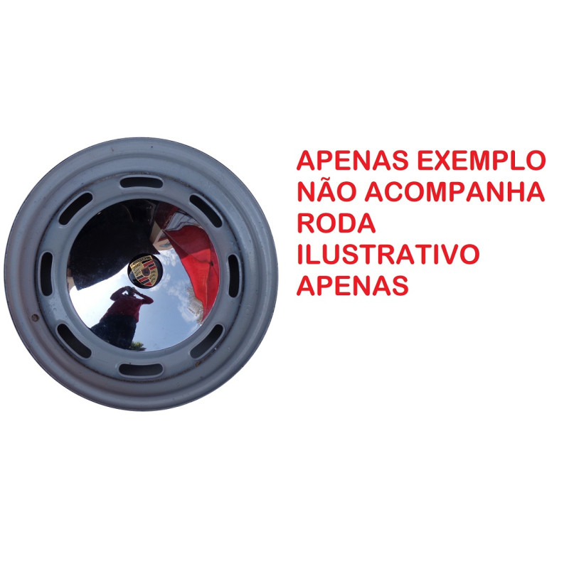 Calota Speed Mexicana Lisa Roda Brasilia Aro 14 Emblema Porsche - Jogo