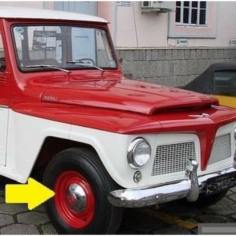 Calota 4x2 Willys Rural F-75 1960 a 1970 com Suporte - Jogo