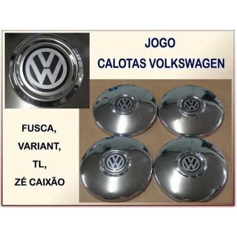 Calota VW Adesivado Encaixe Calombo - Jogo