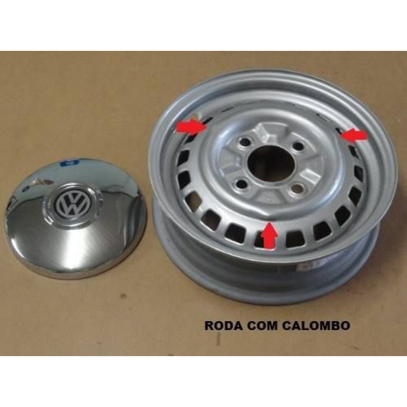 Calota VW Adesivado Encaixe Calombo - Jogo