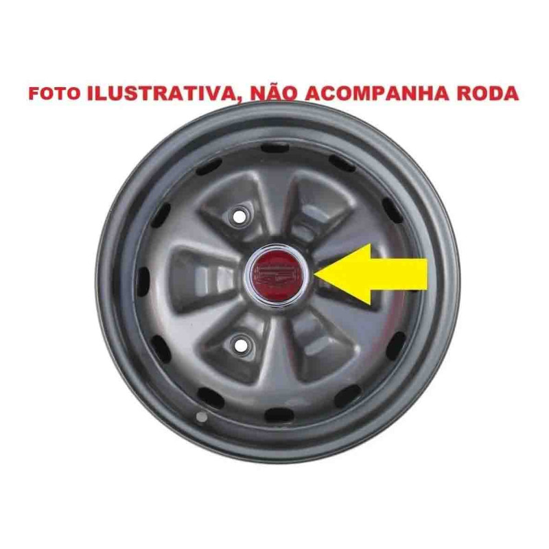 Calotinha Centro Roda Ford Corcel Belina II 2 LDO Original Vermelho Usado