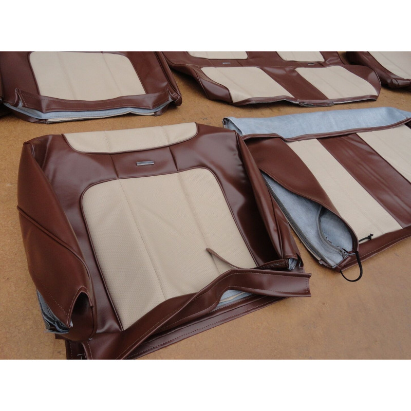 Capa Banco Corcel I LDO 75 à 77 Marrom Modelo Original - Jogo