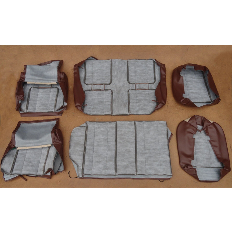 Capa Banco Corcel I LDO 75 à 77 Marrom Modelo Original - Jogo