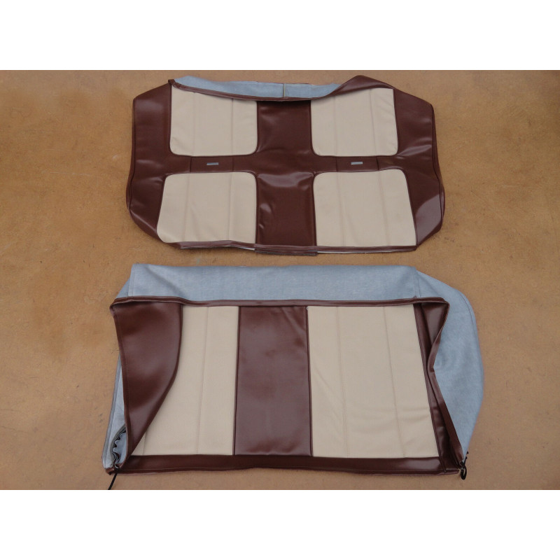 Capa Banco Corcel I LDO 75 à 77 Marrom Modelo Original - Jogo