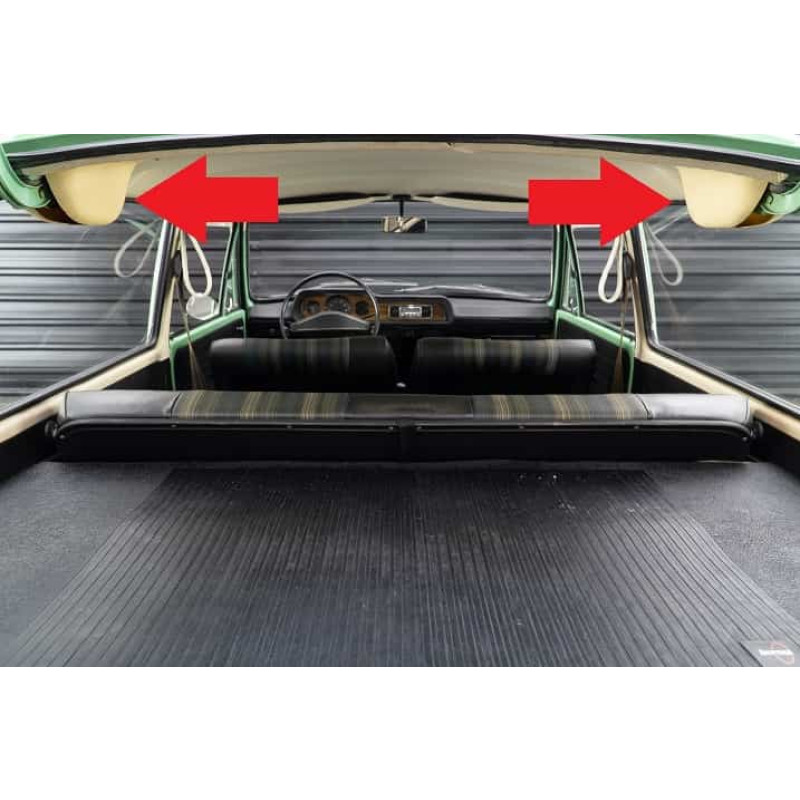 Capa Dobradiça Tampa Traseira Mala Brasilia Preta - Par