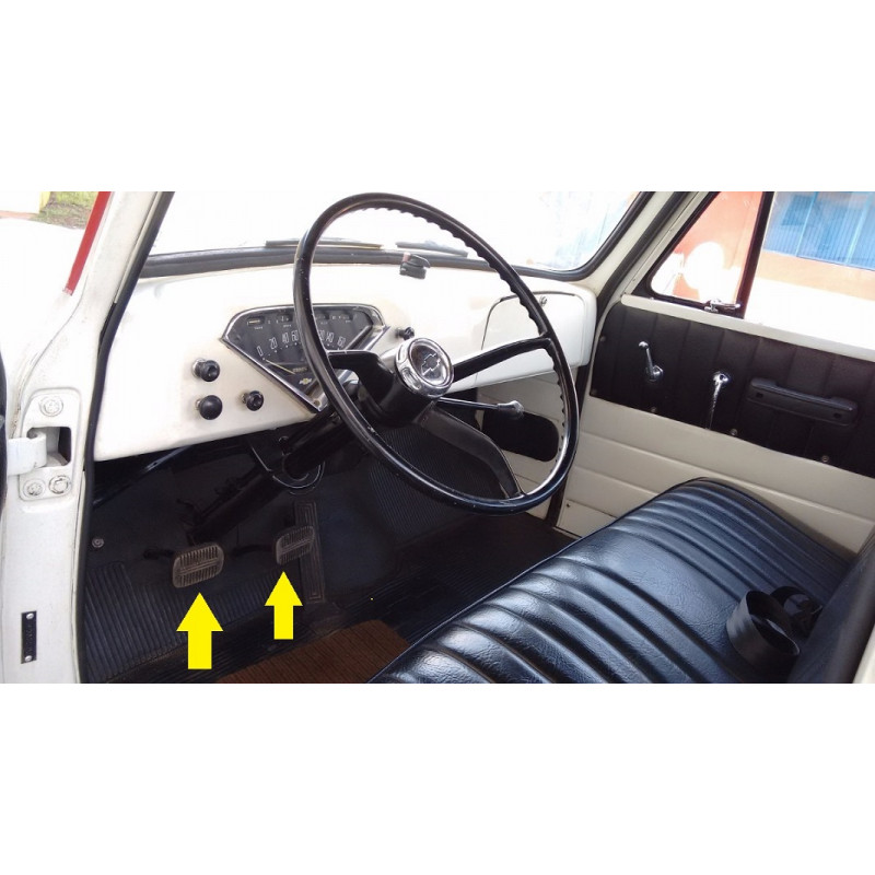 Borracha Capa Pedal Freio e Embreagem Chevrolet Brasil 1958 a 1963 - Par