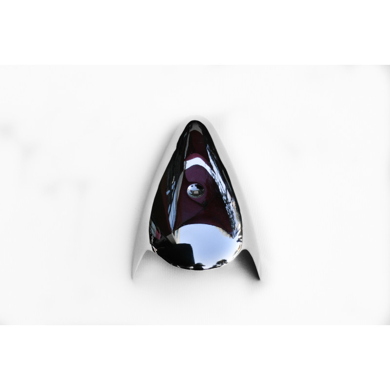 Capa Metal Cromado do Pisca Fusca 65 à 70 Sorriso Curto - Unitário