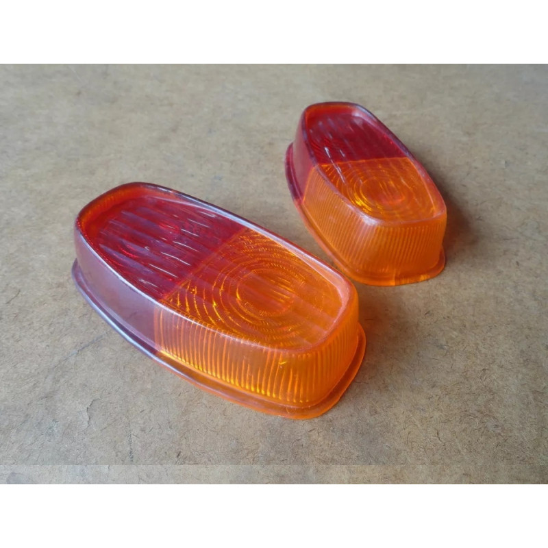 Lente Lanterna Traseira Carretinha Reboque Bicolor - Par