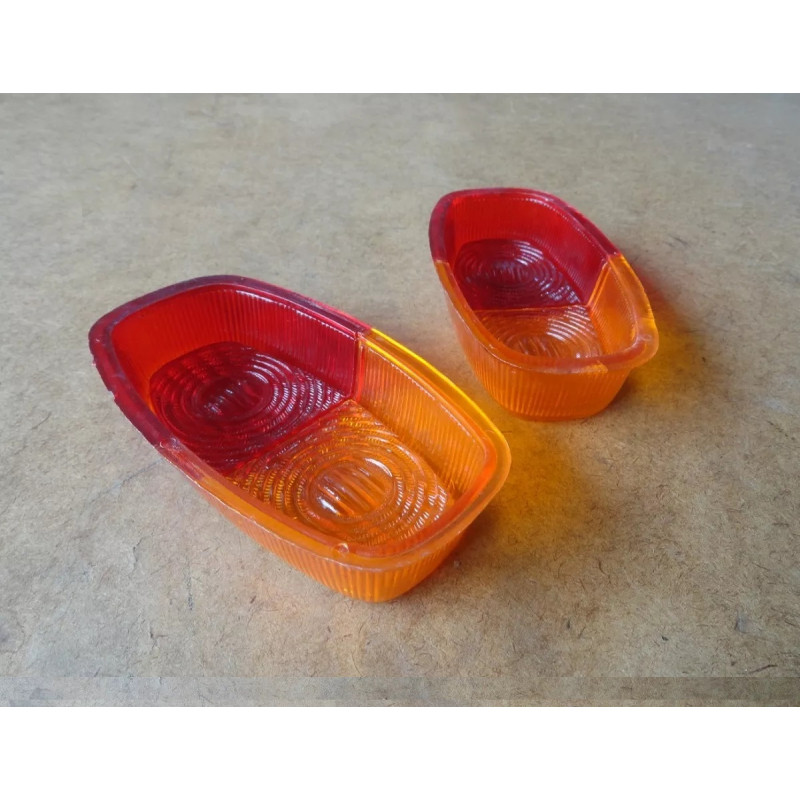 Lente Lanterna Traseira Carretinha Reboque Bicolor - Par