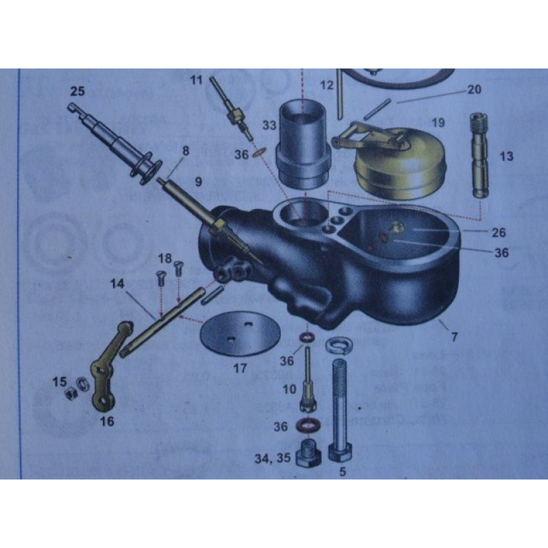 Carburador Zenith Esquema de Peças