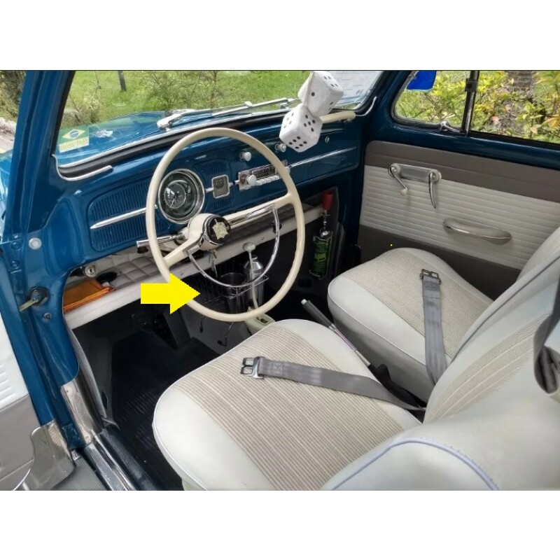 Cesta Porta Treco Túnel Fusca Cromado Nova