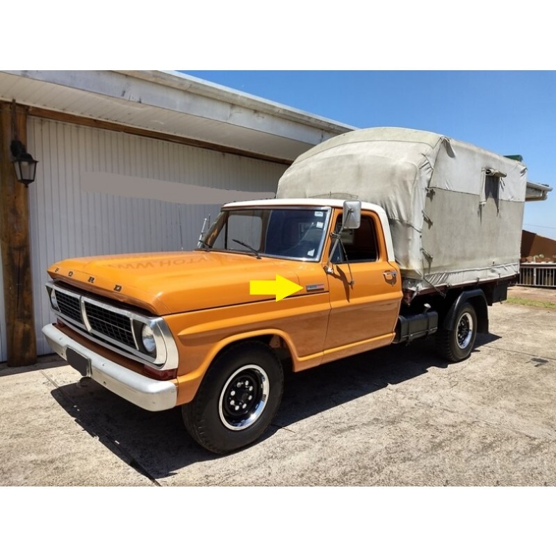 Chapinha do Emblema Lateral  Logo F-2000 Diesel 1980 a 1982 Nova