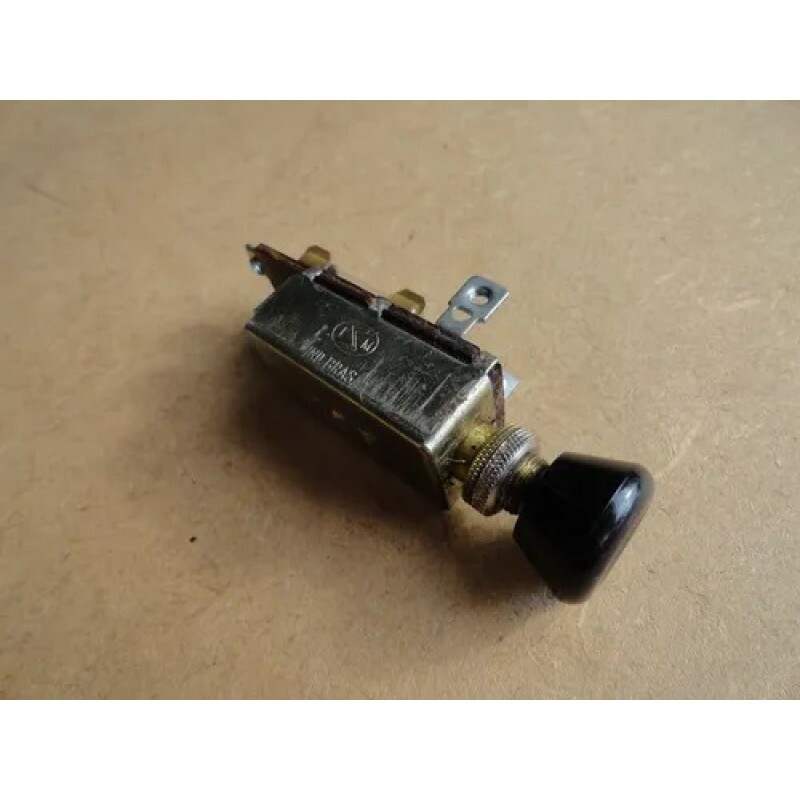 Chave De Luz 2 Posições Com Botão Preto Hot Rod Carro Antigo