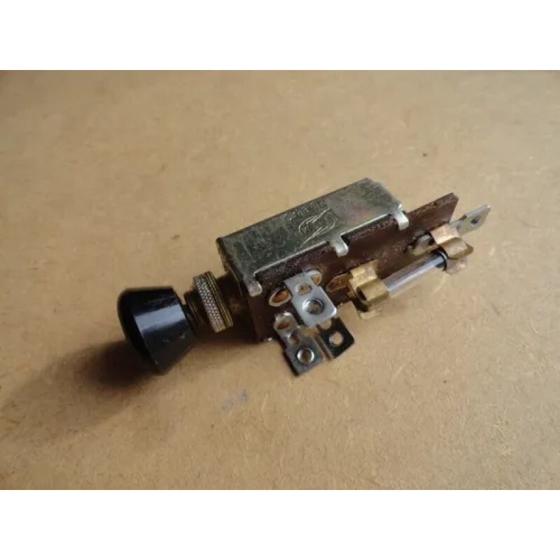 Chave De Luz 2 Posições Com Botão Preto Hot Rod Carro Antigo