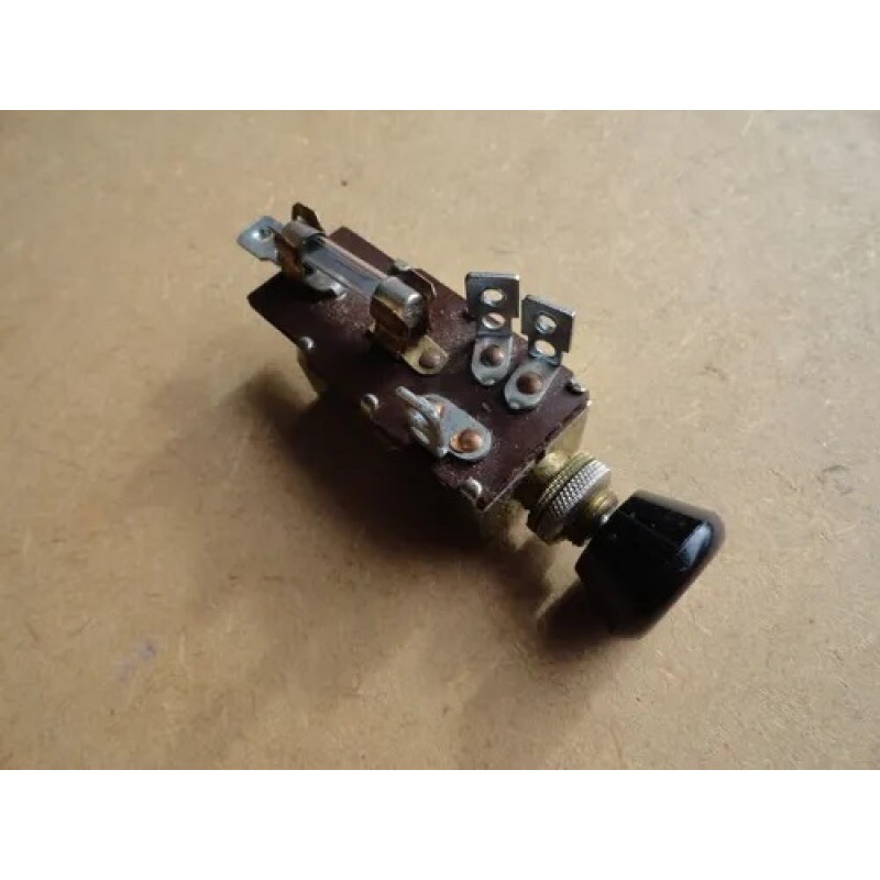 Chave De Luz 2 Posições Com Botão Preto Hot Rod Carro Antigo
