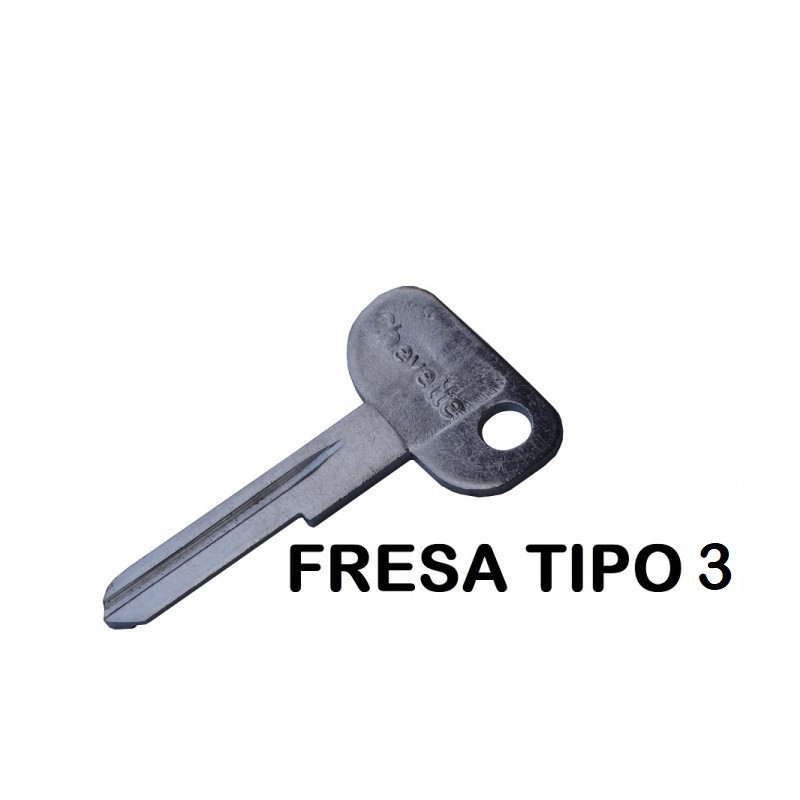 Chave Virgem Chevette Marajó Modelo Original Nova Fresa Tipo 3