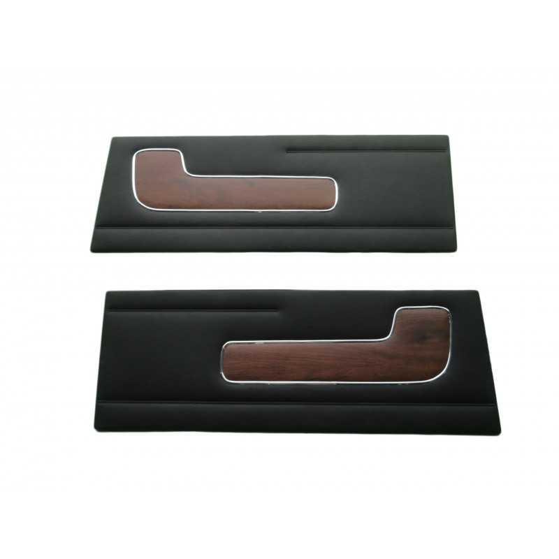 Forro Porta Chevette 78 À 80 2 Portas Preto Com Jacarandá e Friso - Jogo