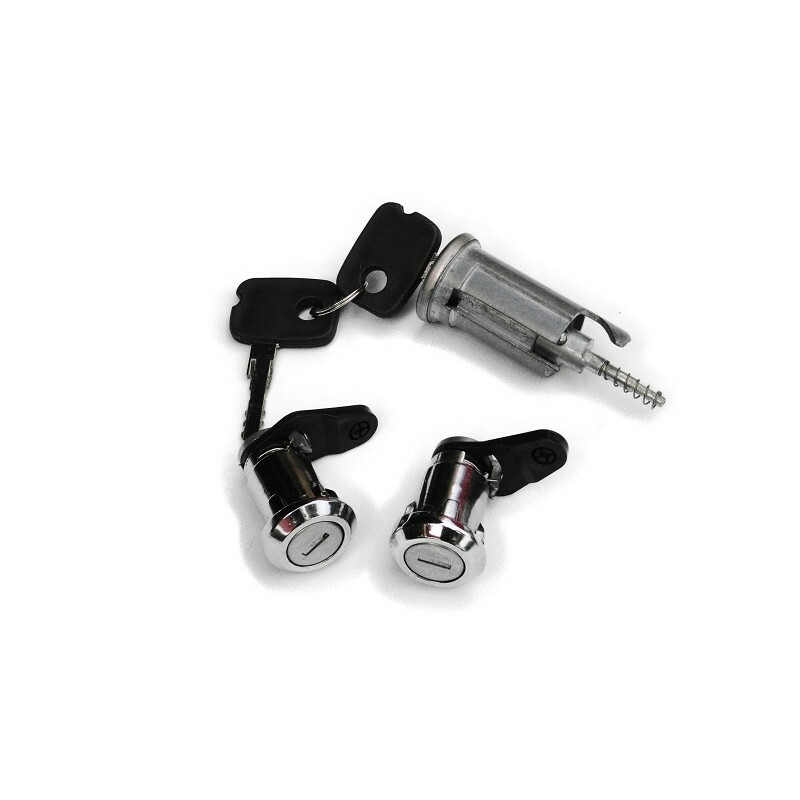 Cilindro de Porta e Ignição Chevette Marajó Chevy Cromado Mesma Chave Jogo