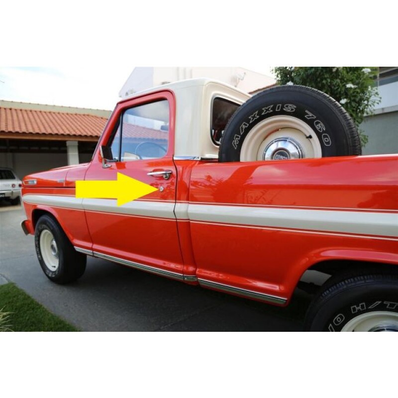 Cilindro da Porta F-100 F-1000 1972 a 1992 Esquerdo Cromado