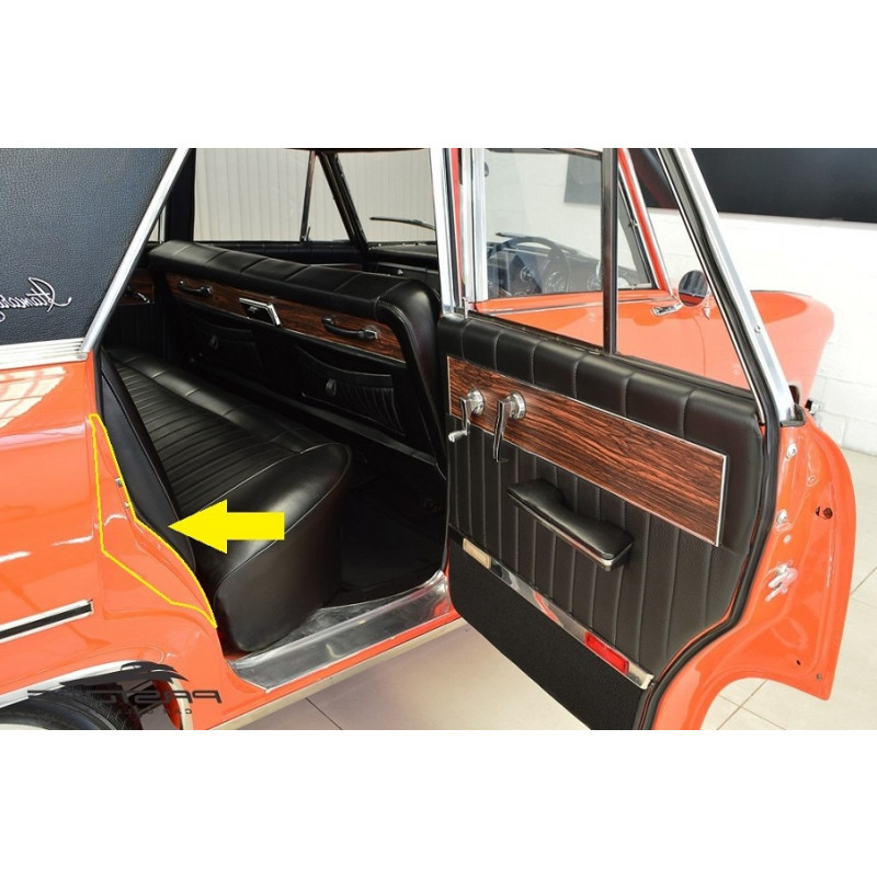 Coluna Borda Lateral Porta Traseira Direita Aero Willys 1963 a 1971 Original Nova