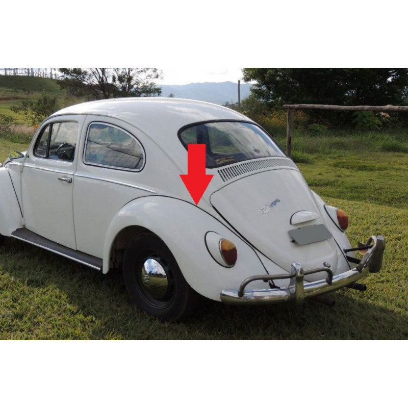 Debrum Galão Preto Paralama Traseiro Fusca - Par