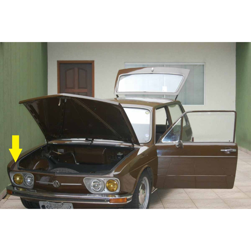 Galão Debrum Acabamento Paralama Vw Brasilia Variant 2 Preto - Par