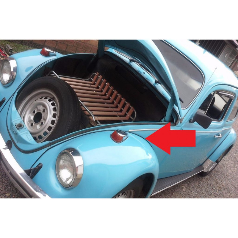 Debrum Galão Preto Paralama Dianteiro Fusca - Par