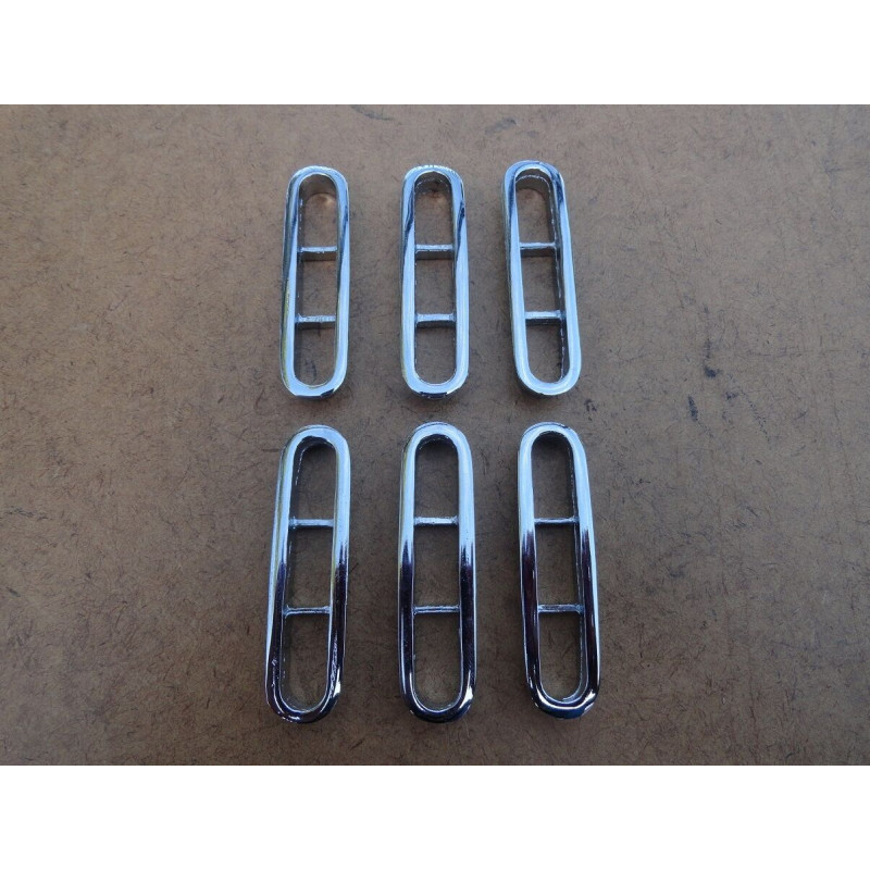 Difusor de Ar Interno Cromado Entrada Saida Acabamento Fusca Brasilia Variant TL – Jogo