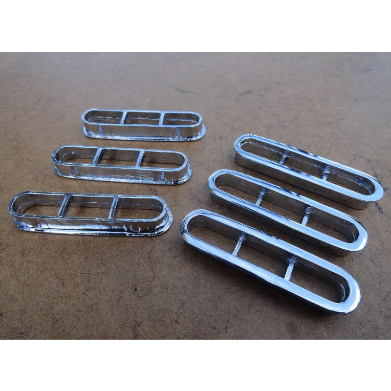 Difusor de Ar Interno Cromado Entrada Saida Acabamento Fusca Brasilia Variant TL – Jogo