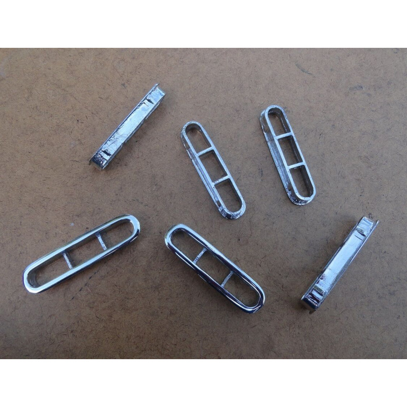 Difusor de Ar Interno Cromado Entrada Saida Acabamento Fusca Brasilia Variant TL – Jogo