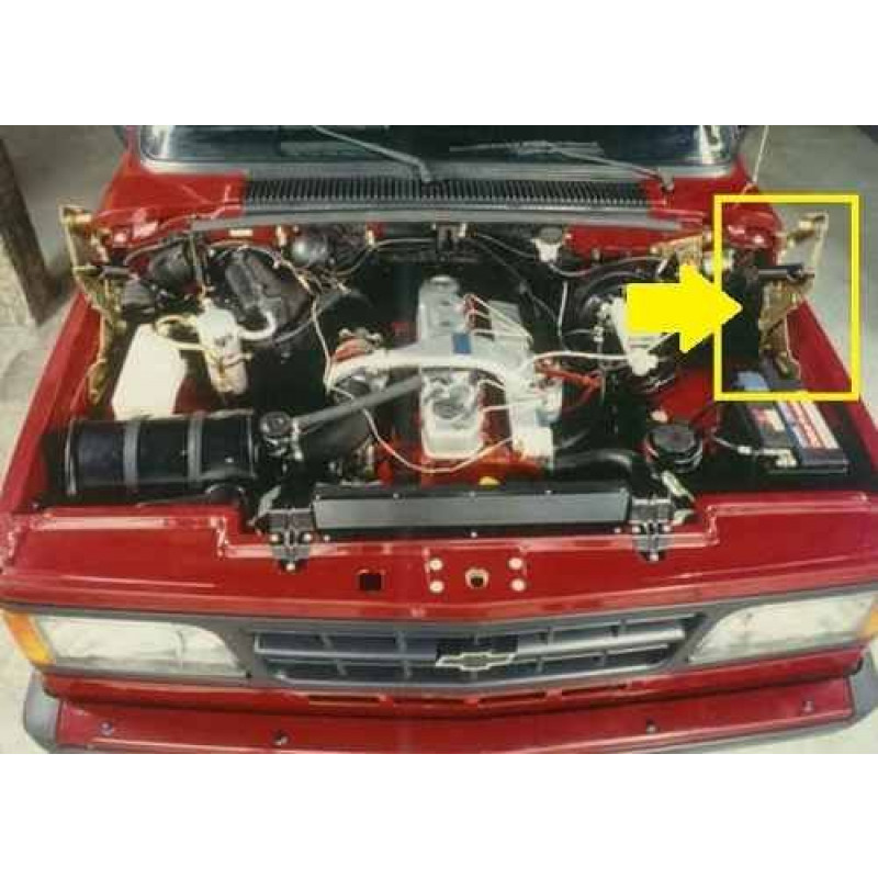 Dobradiça com Mola Capô D-20 após 85 Original Esquerdo