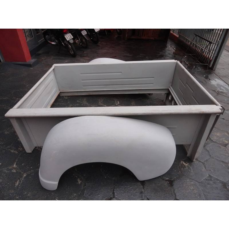 Caçamba C/ Saia Americana Paralama e Estribos Boca de Sapo Bagre - Kit