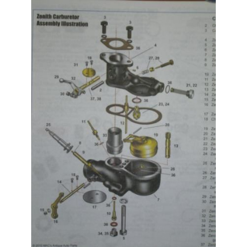 Peça Carburador Eixo Acelerador Zenith Ford 28 à 31 Importado