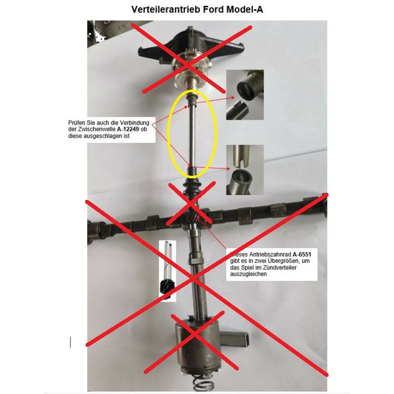 Eixo Inferior Distribuidor Ford Model A 1928 a 1931 Fordinho