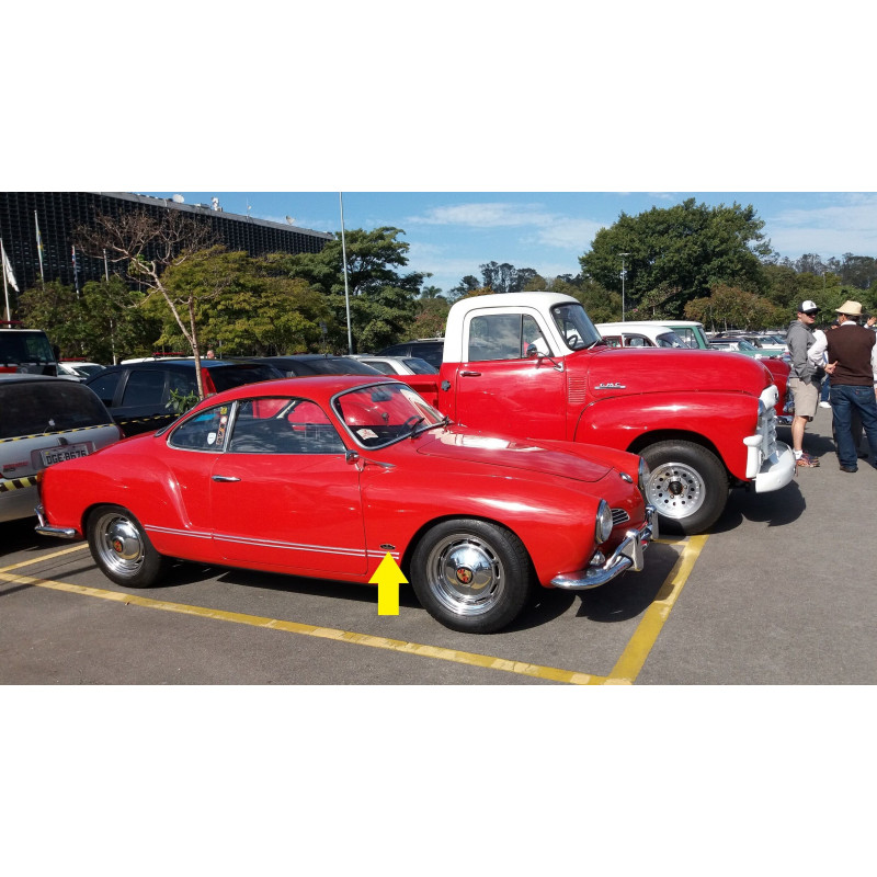 Emblema Lateral Paralama Karmann Ghia TC e TL Morceguinho Novo