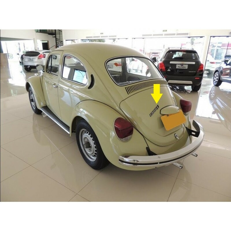 Emblema 1300L Reto da Tampa Traseira Fusca 1979 a 1984 Novo Plástico