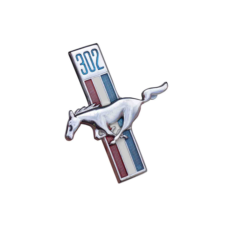 Emblema Lateral Cavalo Ford Mustang V8 302 Novo - Unitário