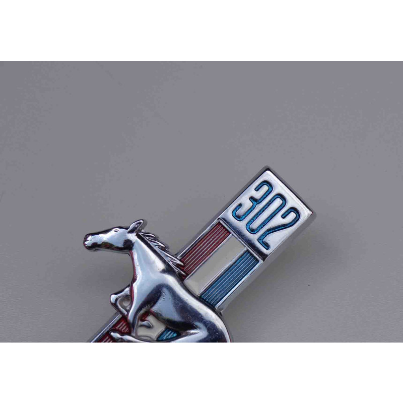 Emblema Lateral Cavalo Ford Mustang V8 302 Novo - Unitário
