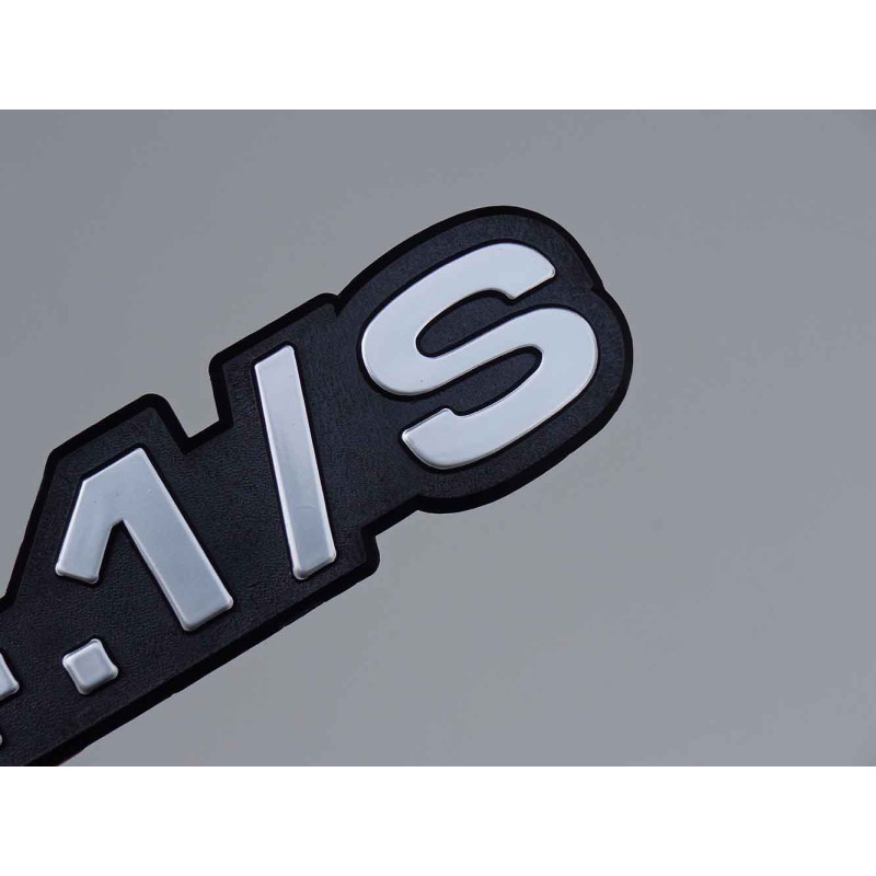 Emblema Traseiro 4.1 / S Opala e Caravan 1980 a 1990 Plástico Letra Prata