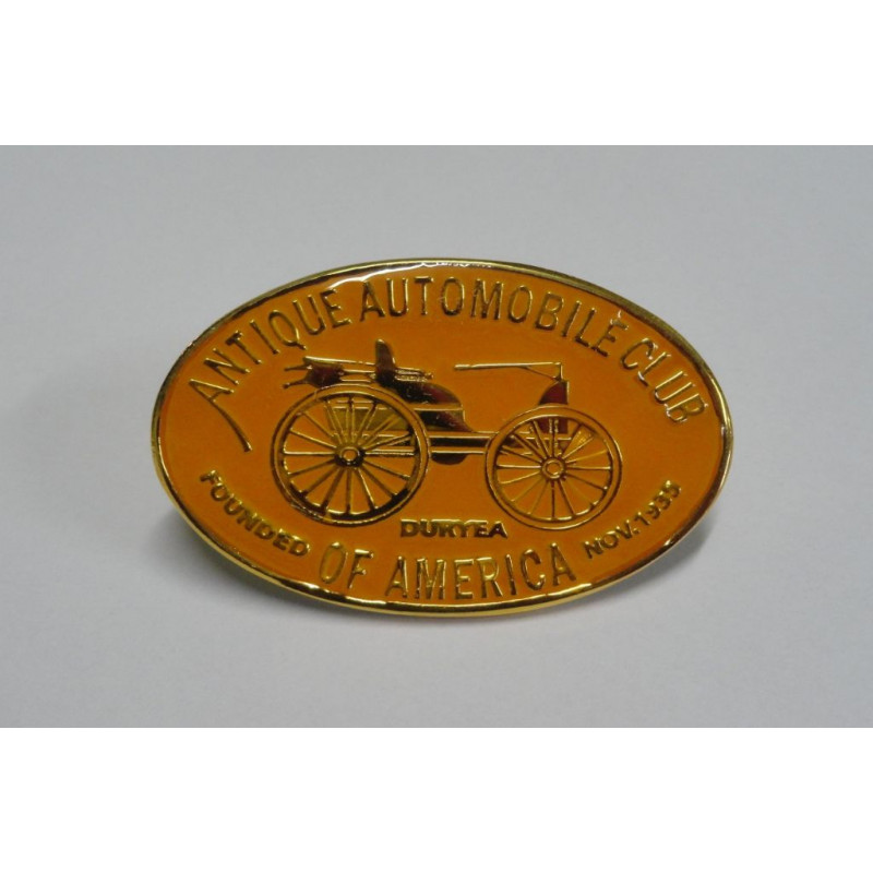 Emblema Antique Automobile Club of America Laranja + Dourado