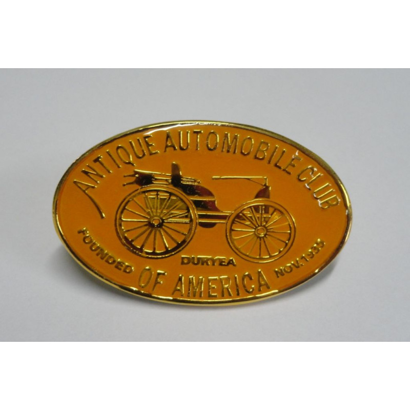 Emblema Antique Automobile Club of America Laranja + Dourado