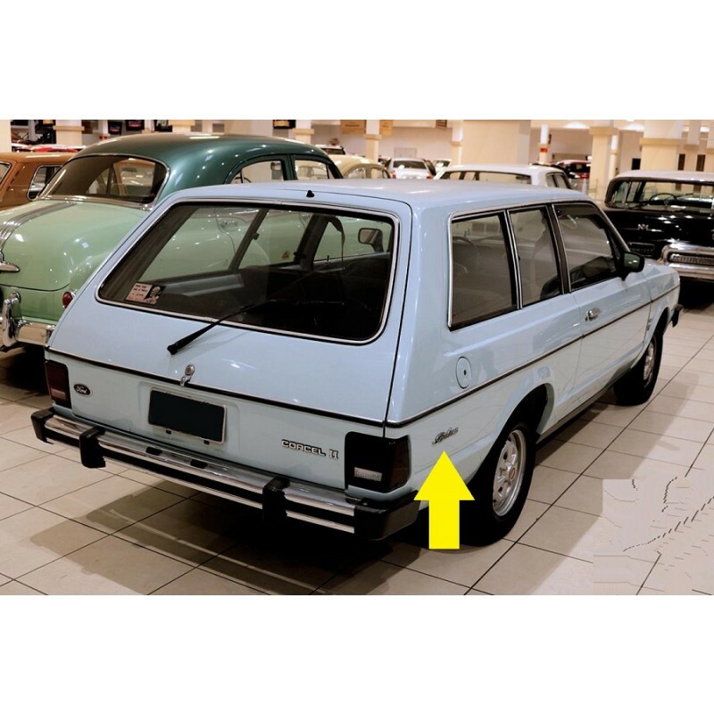 Emblema Belina I e II Manuscrito Plástico Cromado Unitário