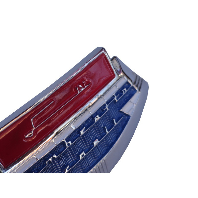 Emblema Escudo Gravata Frontal Lambretta Li Vermelho e Azul Reprodução Novo