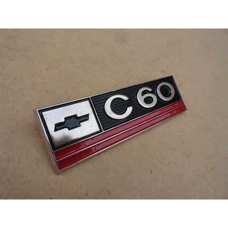 Emblema Lateral Chevrolet C-60 1967 a 1971 Cromado Original Usado